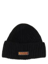 Baracuta Beanie Hat With Logo Patch In Black