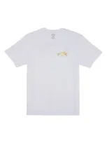 Billabong Kids' Arch Fill Cotton Graphic T-shirt In White