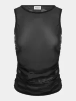 Bond-eye Swim Claudia Mesh Tank Top In Black