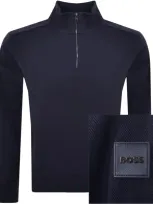 Boss Business Boss H Sidney 59 Quarter Zip Sweatshirt Navy