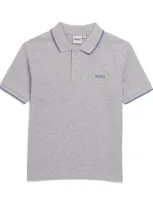 Bosswear Kids' Logo Polo Shirt In Grey