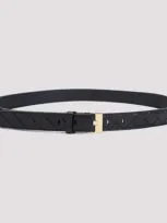 Bottega Veneta Intrecciato Leather Watch Belt In Black