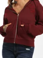 Brooklyn Industries Bk Appliqué Hoodie In Tawny Port