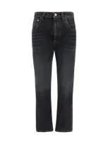 Brunello Cucinelli Denim Pants In Black Stone Denim