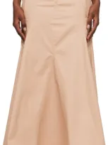 Burberry Beige Flared Maxi Skirt In Pale Nude