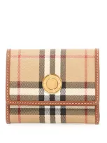 Burberry Book Wallet In Faux Leather In Multicolor