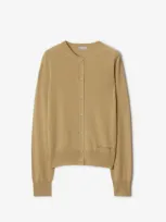 Burberry Cashmere Cardigan In Flax