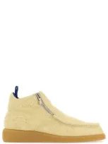 Burberry Chance Suede Boots In Multicolor