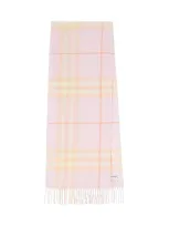 Burberry Checked Fringed In Pink