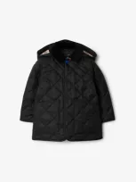 Burberry Kids'  Childrens Quilted Coat In Black