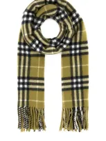 Burberry Embroidered Cashmere Scarf In Acre