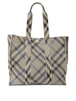 Burberry Knitted "check" Tote Bag