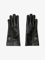 Burberry Leather Gloves In Black