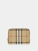 Burberry Ls Mn Zip Around Wallet In Brown