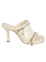 Burberry Peep Sandals In Ivory