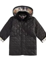 Burberry Kids' Quilted Coat In Black