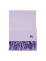 Burberry Reversible Cashmere Scarf In Purple