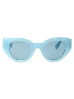 Burberry Blue Oval Ladies Sunglasses Be4390 408680 47 In Azure / Blue