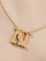 By Anthropologie Western Monogram Necklace In Gold