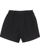 Caramel Kids' Cotton Apium Shorts In Black