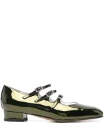 Carel Paris Ariana Leather Mary Jane Shoes In Green