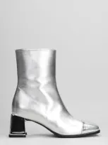 Carel Paris Odeon High Heels Ankle Boots In Silver