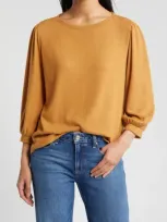 Caslonr Caslon(r) Cozy Knit Top In Tan Sugar