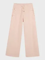 Chloé Kids' Girls Pink Cotton Wide-leg Joggers