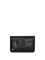 Chloé Logo Patch Wallet In Black