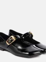 Chloé Polly Patent Leather Mary Jane Flats In Black