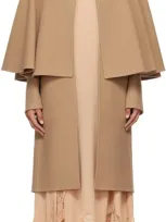 Chloé Tan Wool & Cashmere Coat In 275 Soft Tan