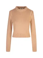 Chloé Ultimate Nude Cotton And Cashmere Pullover In Brown