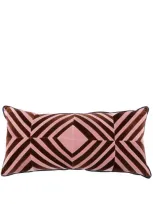 Christina Lundsteen Pink Lily Velvet Cushion In Violett