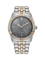 Citizen Eco-drive Men's Corso Diamond (1/10 Ct. T.w.) Two-tone Stainless Steel Bracelet Watch 40mm In No Color