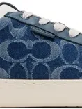 Coach Blue Lowline Sneakers In Blue Denim