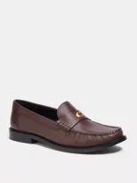 Coach Jolene Leather Loafers In Tan Leather