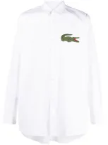 Comme Des Garçons Cotton Shirt In White