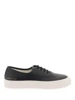 Common Projects Hammered Leather Sneakers In Black