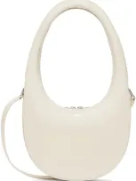 Coperni Off-white Gloss Crossbody Swipe Bag In Beige