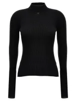 Courrèges Solar Light Rib Sweater, Cardigans Black