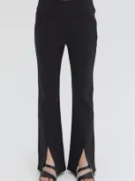 Crescent Flared Legging Pants In Black