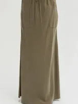 Crescent Lyocell & Linen Maxi Skirt In Eucalyptus