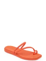 Crocs Miami Toe Loop Sandal In Lava