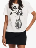 Desigual Knit Vase T-shirt In White