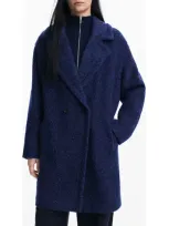 Desigual Sicilia Coat In Blue