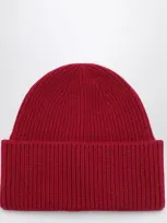 Destin Burgundy Wool And Cashmere Beanie