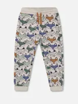 Deux Par Deux Baby Boy's Printed Fox Fleece Sweatpants Gray Mix