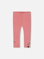 Deux Par Deux Kids'  Little Girl's Super Soft Brushed Rib Leggings Light Pink In Rosette