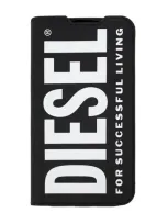 Diesel Logo Printed Iphone 15 Phone Case In Black