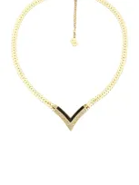 Dior V Necklace In Gold